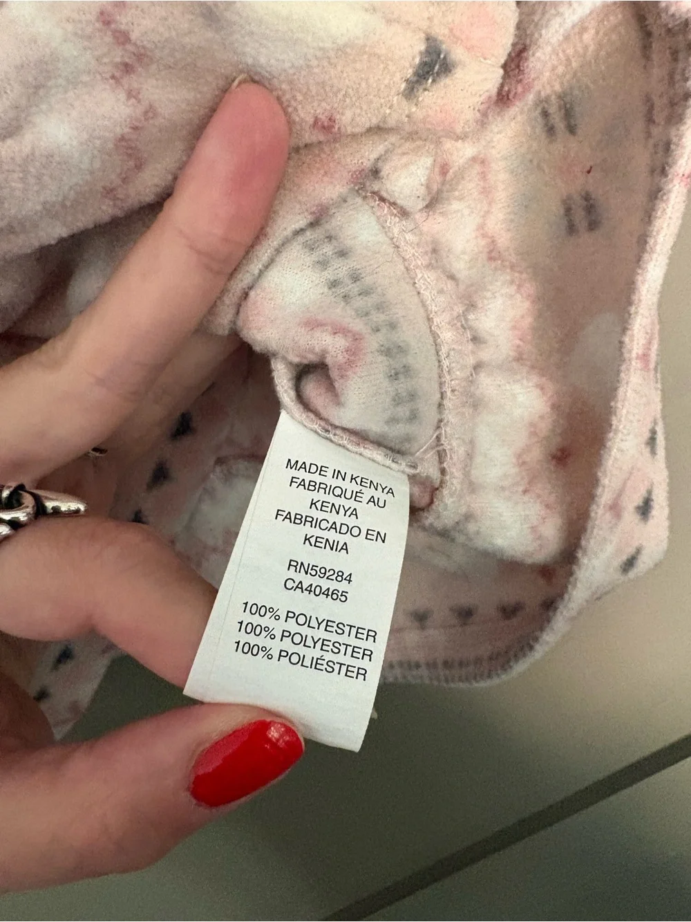 The Children's Place Pink Patterned Hooded Peplum Fleece Jacket